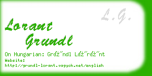 lorant grundl business card